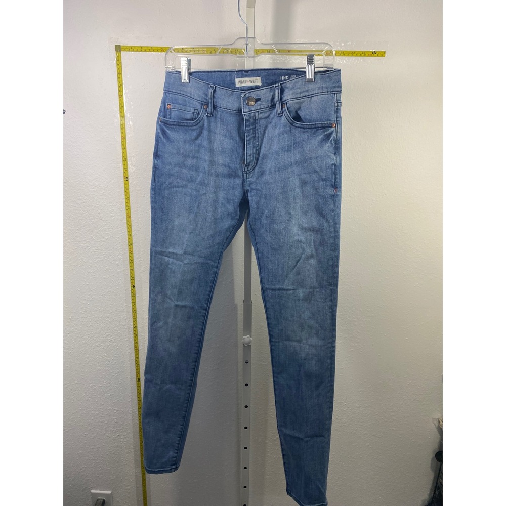 Warp + Weft HND Tokyo Skinny Jeans Mens 30x32 Medium Wash Blue Denim Slim Fit